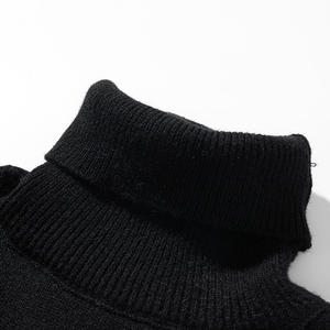 Suéteres para Hombre, Suéter de Cuello Alto, Suéter de Punto, Camiseta de Hombros Caídos, Camiseta de Punto, Suéteres Térmicos Gruesos de Invierno - Product Image 4