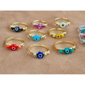 Anillos Chapados en Oro Estilo Boho con Cuentas Vibrantes para Reventa de Joyería Corporal de Moda - Product Image 1