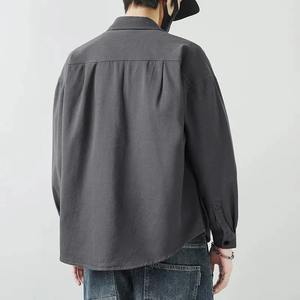 Veste d'hiver à carreaux en flanelle doublée de laine pour hommes avec bouton veste à capuche à manches longues pulls pour hommes manteau veste de style moto - Product Image 2