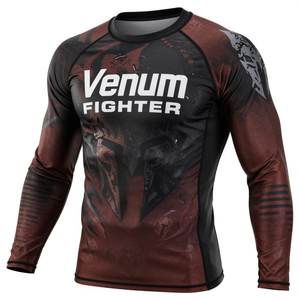 <b>Men's</b> Long Sleeve <b>Compression</b> Rash Guard Pattern Quick Dry Sport Top Full Sleeve Polyester Spandex Venum Fighter Rash Guard - Product Image 1
