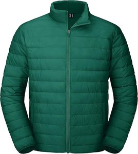 Chaqueta informal de invierno para hombre con tejido de piel de oveja acolchado transpirable con cierre de cremallera logotipo frontal-teñido liso - Product Image 1