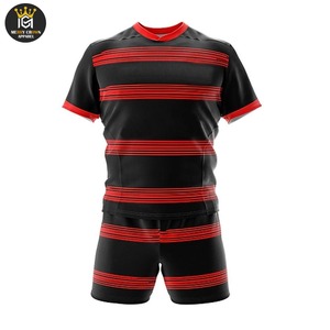 ชุดกีฬารักบี้โพลีเอสเตอร์สำหรับผู้ชายเครื่องแบบเล่นกีฬาผ้าแห้งเร็วพิมพ์โลโก้ตามสั่ง100% - Product Image 1