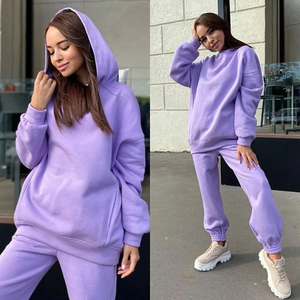 Sweats à capuche en coton épais hiver femmes Fit poche kangourou couleur unie Sublimation impression tissu tricoté Bangladesh vêtements confortables - Product Image 5