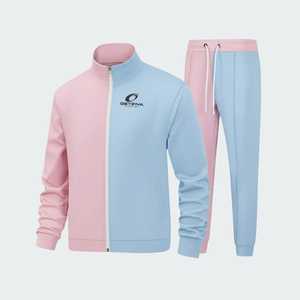 2026 Best Selling Fashionable Men's Drawstring Solid Casual Breathable Anti-Bacterial Heavyweight 100% Cotton Winter Tracksuits - Product Image 3