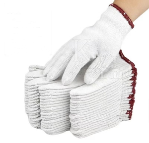 ถุงมือผ้าฝ้ายระบายอากาศได้ดี, ถุงมือถักป้องกันงานในร่มและถุงมือทำสวนสีทึบสำหรับใช้งานทั่วไป - Product Image 4