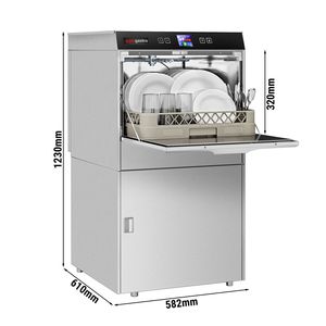 Lave-vaisselle professionnel - Panier de 500 mm - Commandes numériques - 6 kW - avec pompes de vidange, rinçage et détergent - Product Image 2