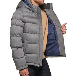 Chaqueta acolchada para hombre hecha en poliéster con logotipo personalizado al por mayor, chaqueta acolchada impermeable para uso en exteriores para hombre - Product Image 5