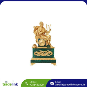 Malachite Handmade Retro Metal <b>Clock</b> Alarm Creative Decorative Table Top Features for Wall Space Antique <b>Vintage</b> Luxury - Product Image 2