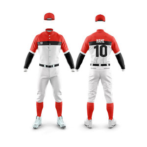 Uniformes de béisbol profesionales de buena calidad, hecho a medida, 100% poliéster, uniforme de béisbol sublimado, conjunto completo de Jersey - Product Image 3