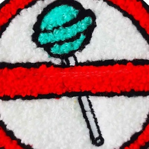 Patch brodé circulaire en chenille thermocollant en feutre non tissé pour vêtements, chapeaux, sacs, vestes, sacs à dos, artisanat DIY, lavable - Product Image 3