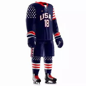 2025 uniforme de Hockey sur glace personnalisable 100% Polyester ensemble de Sublimation de haute qualité taille personnalisée Stock vêtements de Hockey sur glace élégants - Product Image 2