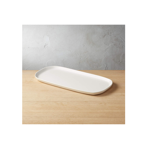 Bandeja de cerámica Bandeja de servicio personalizada Plato Postre pastel uso y color blanco natural con forma cuadrada - Product Image 4