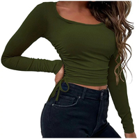 T-shirt respirant vierge à manches courtes de couleur unie de qualité supérieure en gros femmes crop top t-shirt pour dames à vendre personnalisé