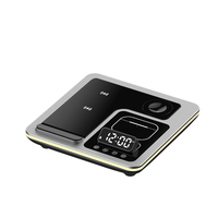 5-in-1 Smartwatch compatibel draadloos oplaadstation met wekker en nachtlampje voor meerdere apparaten