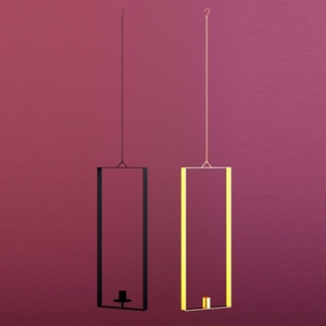 <b>Set</b> of 2 Hanging Iron <b>Candle</b> Holder Assorted Color Normal Shape for Wedding Decoration & Party Decoration - Product Image 1