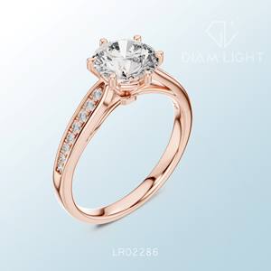 แหวนทรงกลมแบบสั่งทำพิเศษ ประดับด้วยพลอยคุณภาพระดับ VS สี F ได้รับการรับรอง ดีไซน์หรูหรา สง่างามเหนือกาลเวลา เหมาะสำหรับโอกาสพิเศษ - Product Image 2