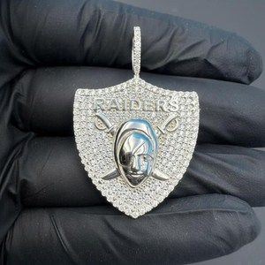 Colgante de Plata 925 con Letra Personalizada y Águila, con Incrustaciones de Moissanita, Estilo Vintage, Unisex, Hip Hop - Product Image 3