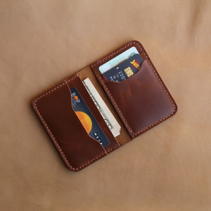 100% carteras de cuero de vaca genuino Bi Fold monedero en precio razonable diseño personalizado Unisex uso billetera de cuero - Product Image 5