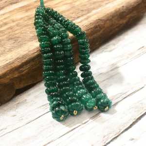 Cuentas de melón Rondelle talladas en Esmeralda, hebra de piedras preciosas verdes naturales para collar, pulsera, joyería hecha a mano, estilo de tendencia 2025 - Product Image 4