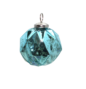 Décoration de Noël élégante faite à la main de style moderne d'ornement de boule suspendue de turquoise antique disponible en vrac pour la vente en gros - Product Image 1