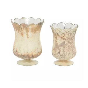 Stylish Color Scalloped Rustic Brown Glass Cup <b>Vases</b> Available Reasonable Price From India - Product Image 6