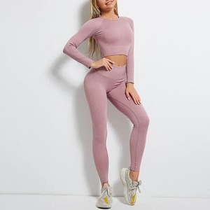 New Stylish Wholesale Trending Gym Premium Slim Fit Women 2 Piece Set Yoga Set Customize Casual Design Workout Tracksuit - Product Image 1