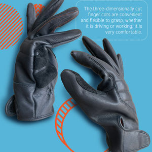 ถุงมือหนัง PU สีดำแฟชั่นสำหรับผู้หญิง กันน้ำ ใช้หน้าจอสัมผัสได้ เหมาะสำหรับขี่จักรยาน ท่องเที่ยวกลางแจ้งในฤดูหนาว - Product Image 6
