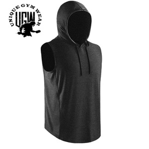 Latest Styles Men's Sleeveless Hooded <b>Gym</b> <b>Hoodies</b>-Custom High Quality Fleece Eco-Friendly Quick Dry UNIQUE <b>GYM</b> WEAR - Product Image 5