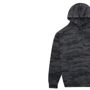 Sudadera con Capucha Gruesa de Invierno con Estampado Digital Camuflaje Negro y Gris, con Bolsillo |   Comercio Independiente - Product Image 3