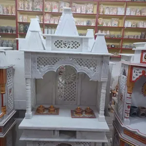 Designer Handmade White Marble Temple Use For Pooja and Home Decoration from India Manufacturer and Supplier at Bulk Prices OEM