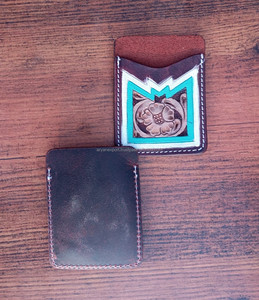 Estuche para tarjetas de cajero automático de cuero tallado a mano Real, estuche rectangular para tarjetas de crédito, estuche para tarjetas pequeño y bonito, estuche para tarjetas de moda occidental - Product Image 6