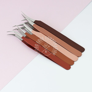 Custom Fiber Tip Eyelash Extension Tweezer 90 degree Fine X Boot Volume Japanese Steel <b>Precision</b> <b>Tool</b> for Lash Extension - Product Image 1