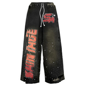 Conjunto de Sudadera con Capucha y Pantalones Deportivos para Hombre, Estilo Vintage Lavado, Fabricante de Trajes Deportivos, Lavado Ácido, Cierre de Cremallera, Impresión DTG - Product Image 4