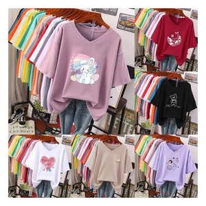 Camisetas Extra Grandes Personalizadas de Verano para Mujer |   Respetuoso con el medio ambiente y transpirable |   Impresión y Tamaño Personalizados |   Venta al por Mayor Directa de Fábrica - Product Image 1