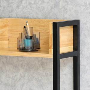 โต๊ะทำงานมินิมอล FD68062 ขนาด 120x60x150 ซม. พร้อมชั้นวางหนังสือ ทำจากไม้ยางพารา เฟอร์นิเจอร์สำนักงาน โต๊ะคอมพิวเตอร์แบบดั้งเดิม - Product Image 5