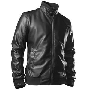 Vestes en cuir de vachette de haute qualité, formelles, avec col montant et logo sur le devant, imperméables et écologiques - Product Image 2