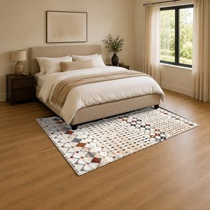 Tapis chenille antidérapant RUGS DEPOT LXDP-0756, multicolore, neutre, traditionnel, oriental, imprimé numériquement, lavable en machine, vente en gros - Product Image 3