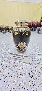 Urne funéraire décorative en cloisonné rose blush, grande niche funéraire en aluminium pour cendres, pour mariages et commémorations - Product Image 4