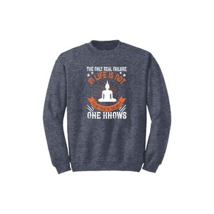 Sudadera de mezcla de algodón con estampado de temas de Buda, 12 opciones de color, estilo informal 260-280 GSM, colocación de diseño personalizable para invierno - Product Image 2