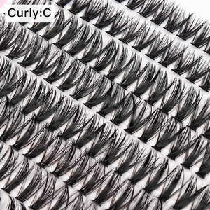 Azenlo 40P Volumen Seda Pestañas Postizas Extensión Set 200pcs 10mm-16mm Paquete de Racimos con Tira Rizadora - Product Image 3