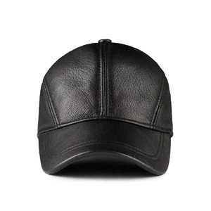 Casquettes de baseball unisexes en cuir véritable pour hommes femmes printemps et automne extérieur réglable chapeau décontracté crème solaire Snap back Cap - Product Image 4