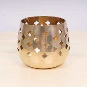 HOT SELLING Black Candle Holders with Gold Interior Geometric Cut-Out Design Modern Home Decor Accent Lighting - Product Image 5