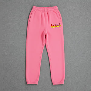 Pantalons pour hommes à taille élastique de couleur unie, fabrication sur mesure OEM/ODM, logo imprimé personnalisé, coupe décontractée, pantalons de survêtement pour homme - Product Image 4