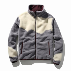 Custom Logo Solid Color Winter <b>Jacket</b> Zipper Loose <b>Hood</b> Oversized Long Sleeve Sherpa Winter Coat Polar Fleece <b>Jacket</b> <b>for</b> Men - Product Image 1