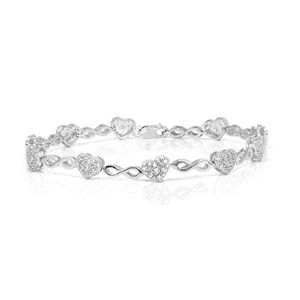 Pulsera de Diseño con Forma de Corazón y Diamantes Redondos - Product Image 2