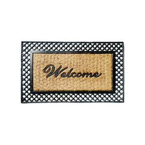 High Absorbency Stain-resistant Heavy-duty Natural Lovers Knot Fox Coir Rubber <b>Mat</b> <b>Door</b> <b>Mat</b> Made of Hand Made COIR Rubber <b>MAT</b> - Product Image 4