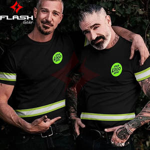 Safety Hi Vis ANSI Class 1 Waterproof <b>Reflective</b> Design Durable Work T-Shirt for Construction Security Polyester/Cotton <b>Material</b> - Product Image 6