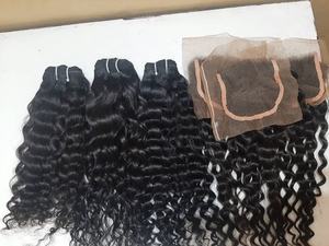 Auténtico cabello Remy virgen brasileño crudo doble dibujado sedoso onda recta peluca paquetes colección templo cabello humano Natural - Product Image 6