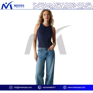 Camiseta sin mangas informal de verano para mujer, transpirable, ajustada, tejida, suave, elástica, cuello redondo para entrenamiento - Product Image 2