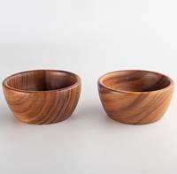 Ensemble Bols et Assiettes en Bois, Meilleures Ventes – Vaisselle Complète en Bois pour Dîner et Service Alimentaire